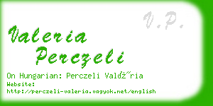 valeria perczeli business card